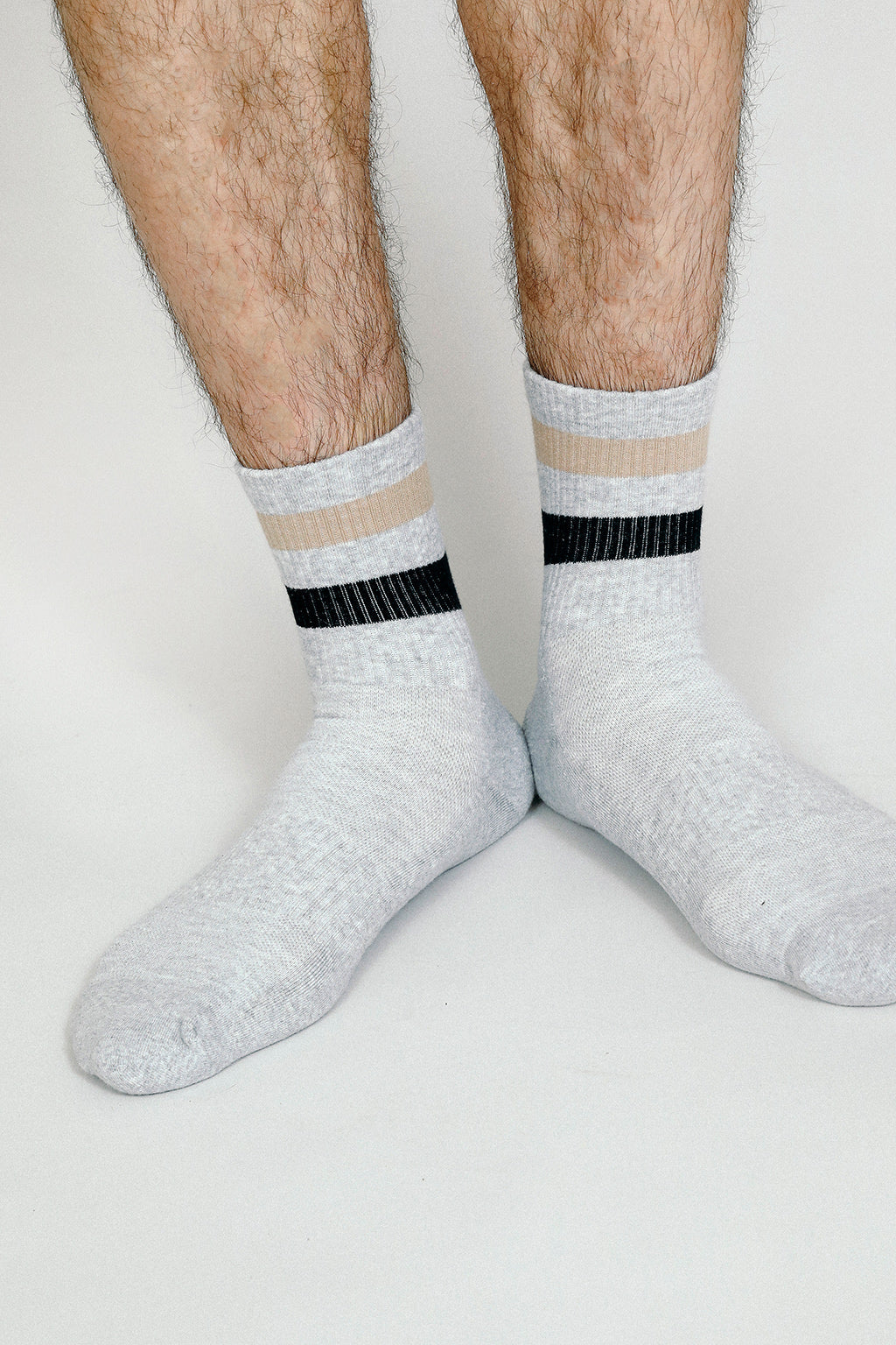 Close up shot of Tailored Union striped tube socks