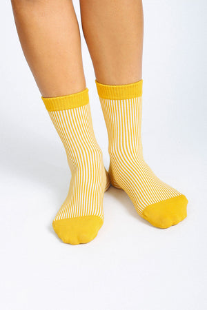 Tailored Union Daisy gold socks combed cotton