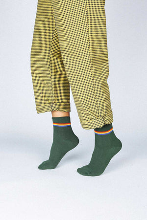 Tailored Union green retro socks 