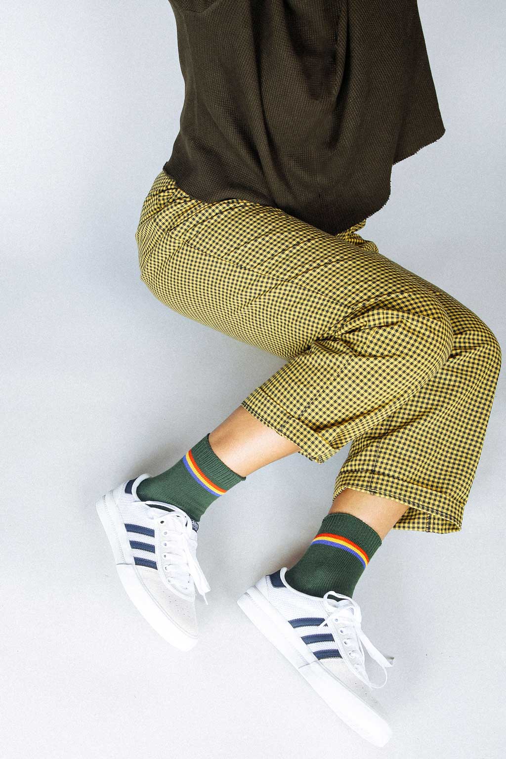 Tailored Union green retro Lightweight socks 