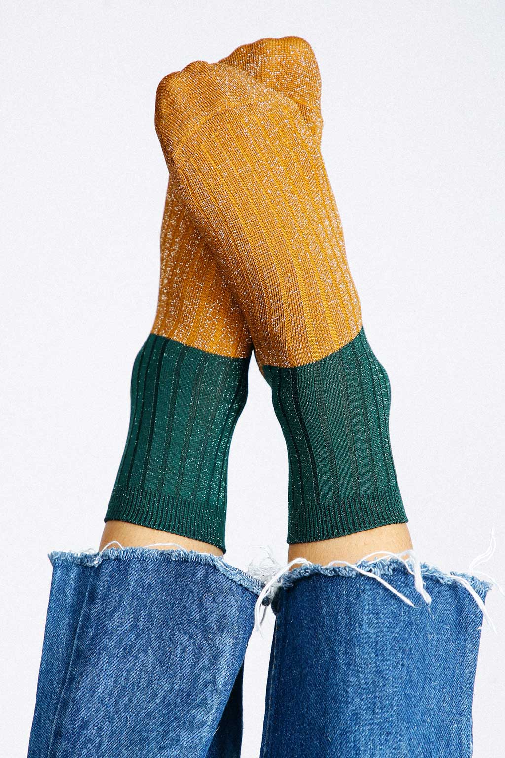 Tailored Union Eclat Socks Shimmer Black-Rust
