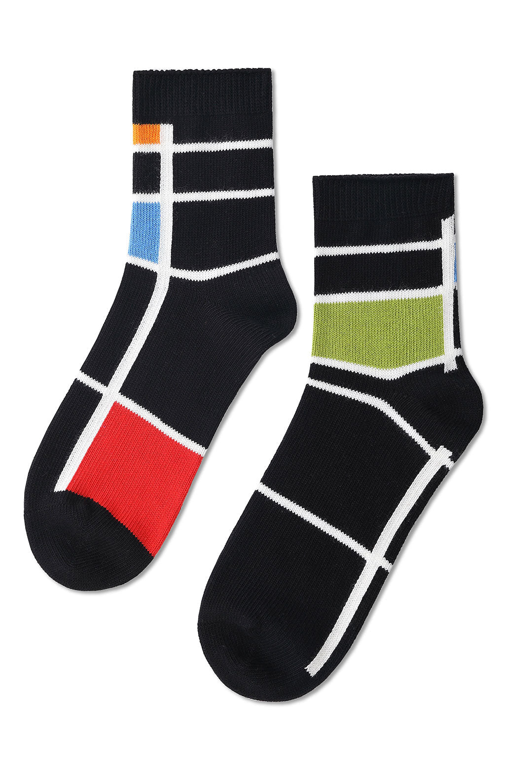 Intarsia Knit Ankles Black