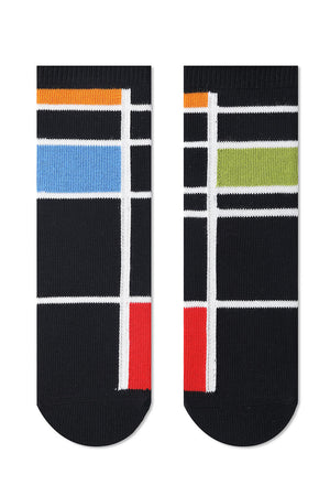 Tailored Union Intarsia Knit Ankles Black