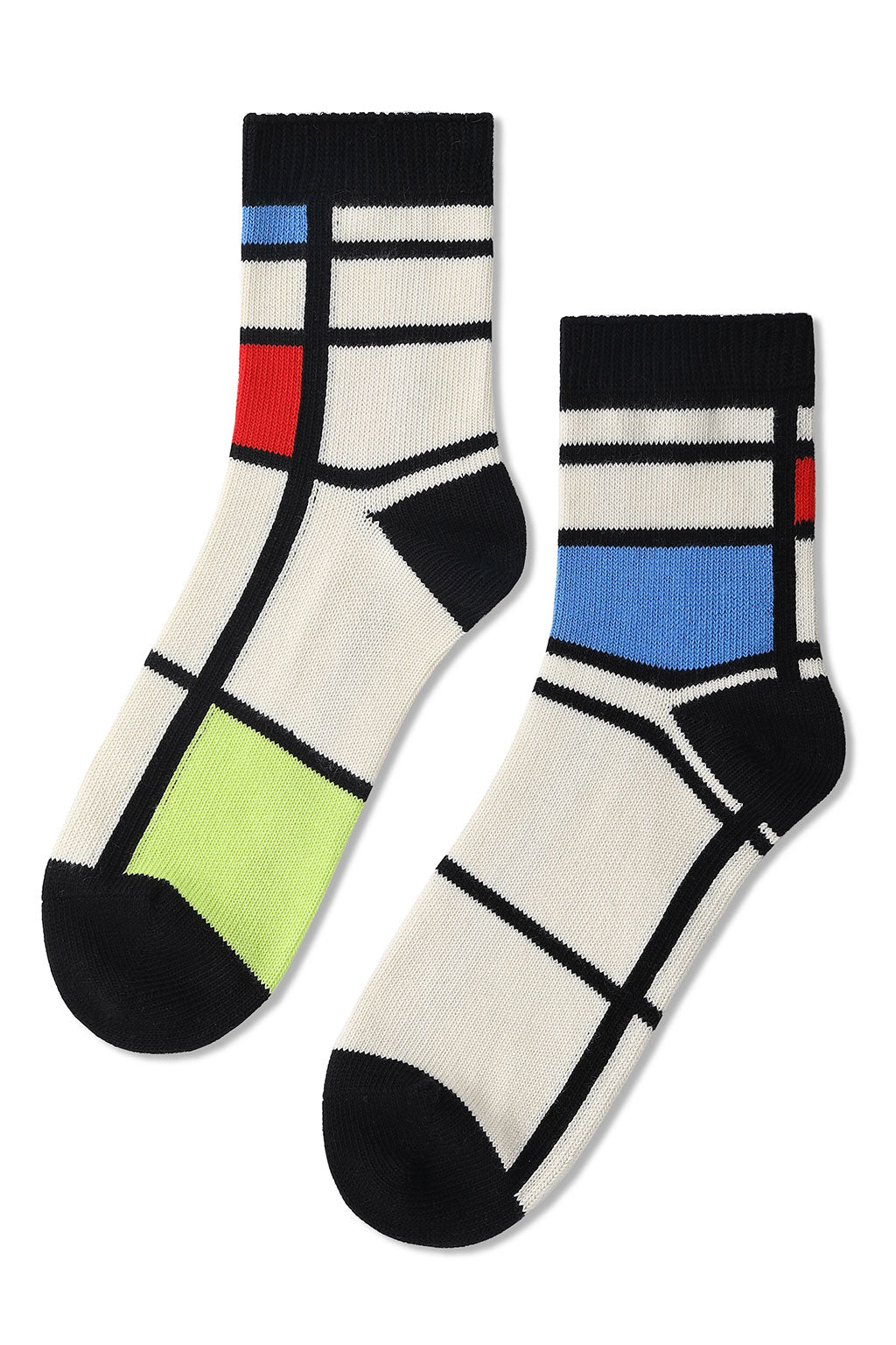 Intarsia Knit Ankles Off White