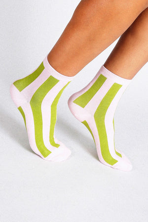 Tailored Union Line Sock Pink